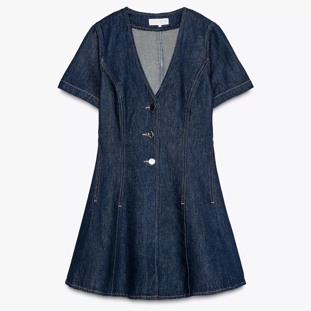 Zara Dark Blue Denim Mini Dress
